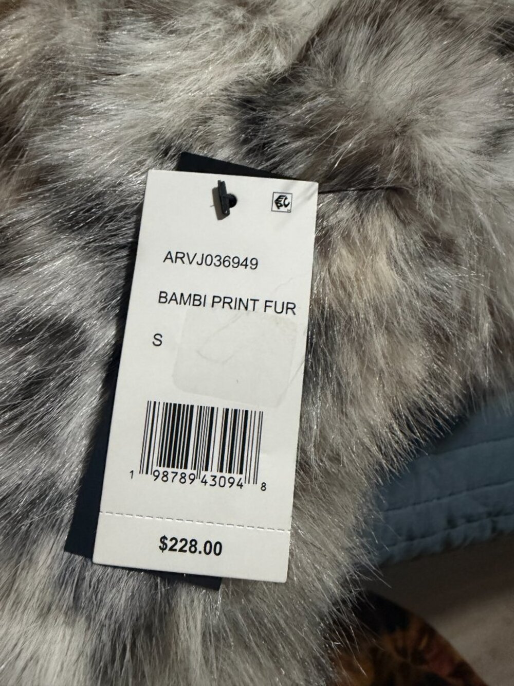 AFRM Bambi Print Faux Fur Jacket NWT - Size S - Picture 7 of 8